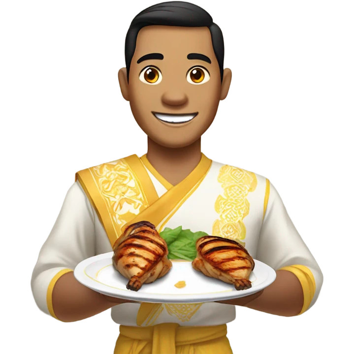 Cambodian chicken guy emoji