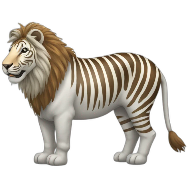 un zèbre qui monte sur un lion en tenant une carotte emoji