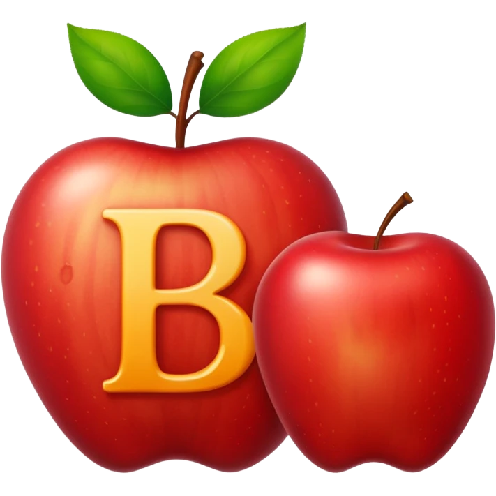 O like apple inside letter B emoji
