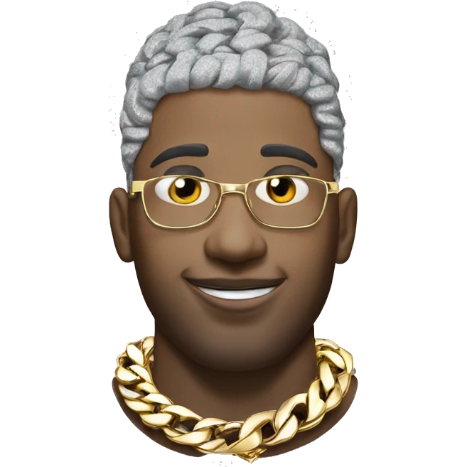 iced out bling cuban link chain emoji