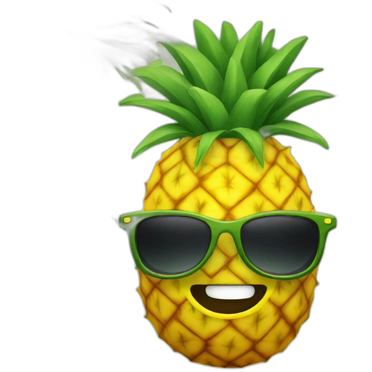pineapple wear sun glass emoji