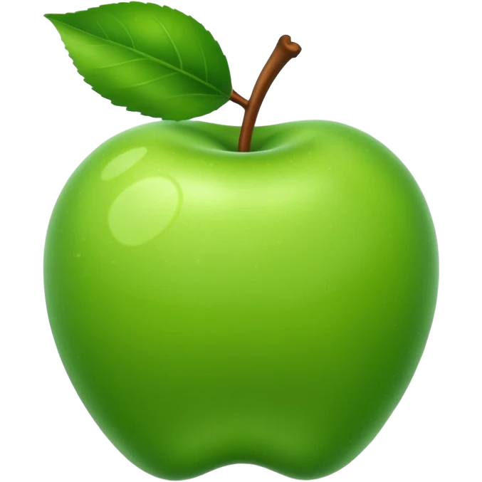 Green apple with leaf emoji