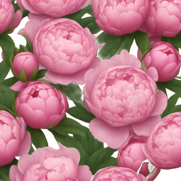 Pink Peonies bouquet emoji