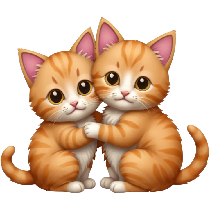 Kittens cuddling  emoji
