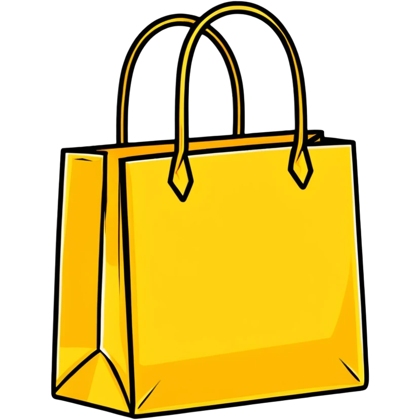 Gold shopping bag emoji