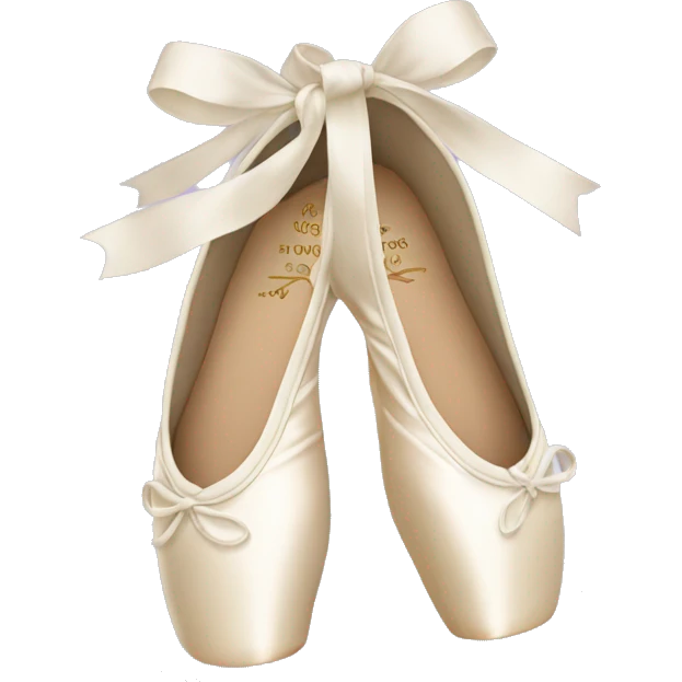Ballet ivory pointe shoes  emoji