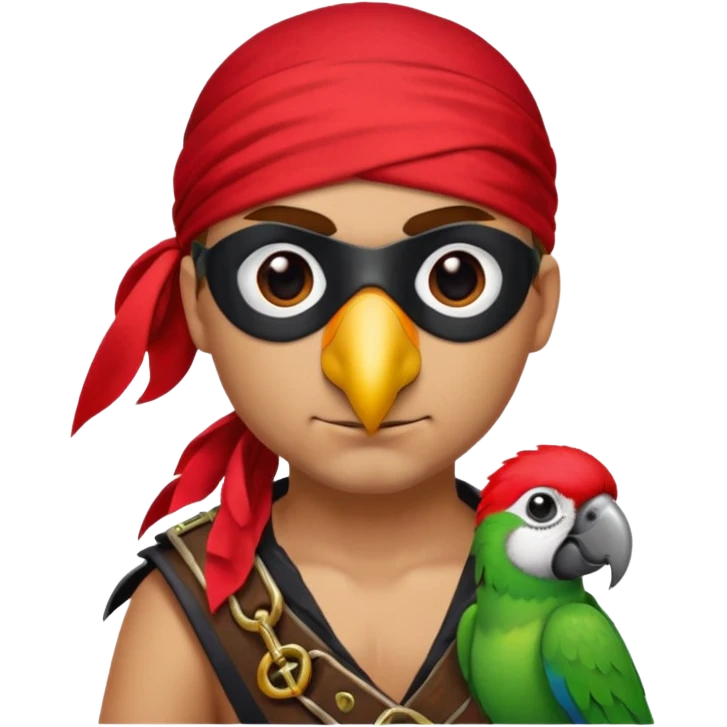 pirate and parrot emoji