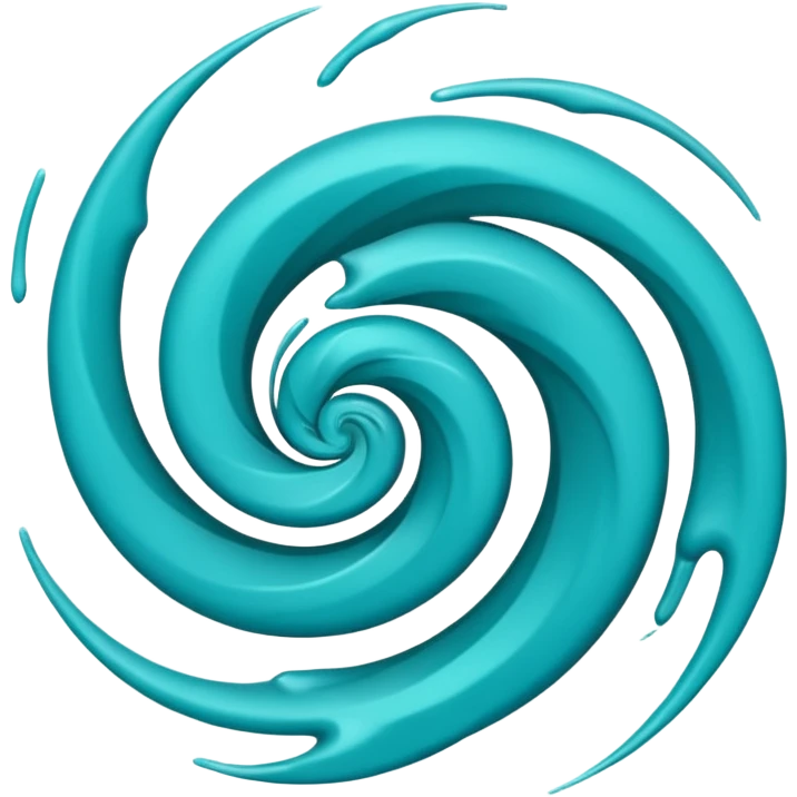 Swirl storm mark the colur teal emoji