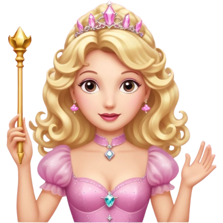 Glinda the Good Witch – Radiant, bubbly, and dazzling in pink and sparkles, Glinda floats in with charm and charisma. With her iconic wand, blonde curls, and a voice that rings like a bell, she’s all about popularity, poise, and doing good  emoji