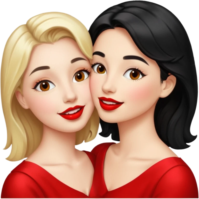 Lesbians kissing emoji