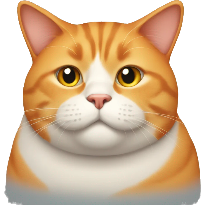 fat orange cat emoji