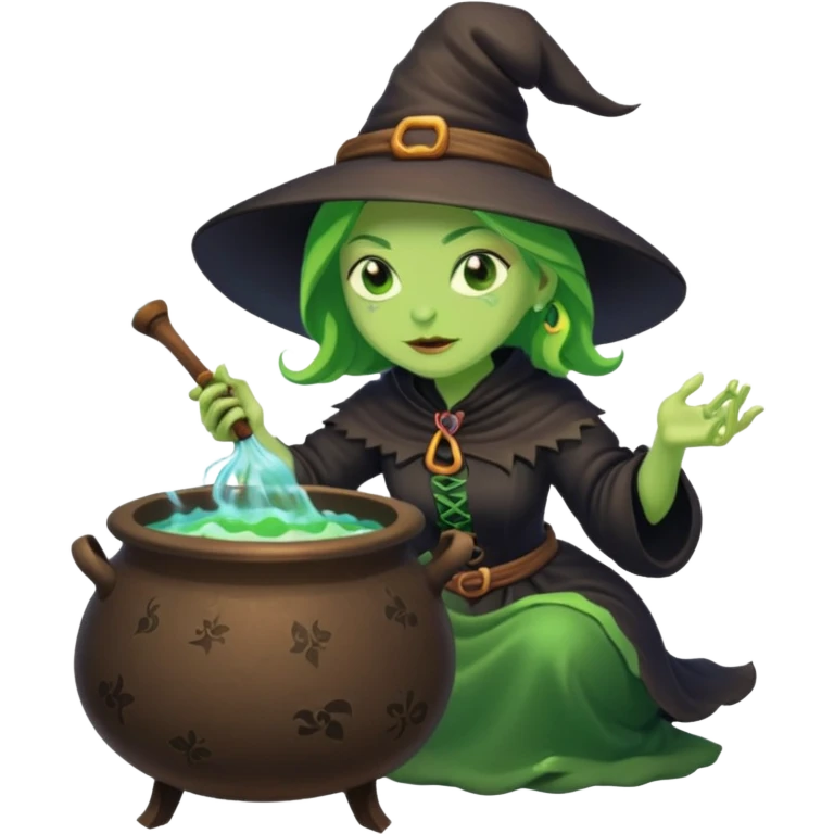 green witch cooking potion emoji