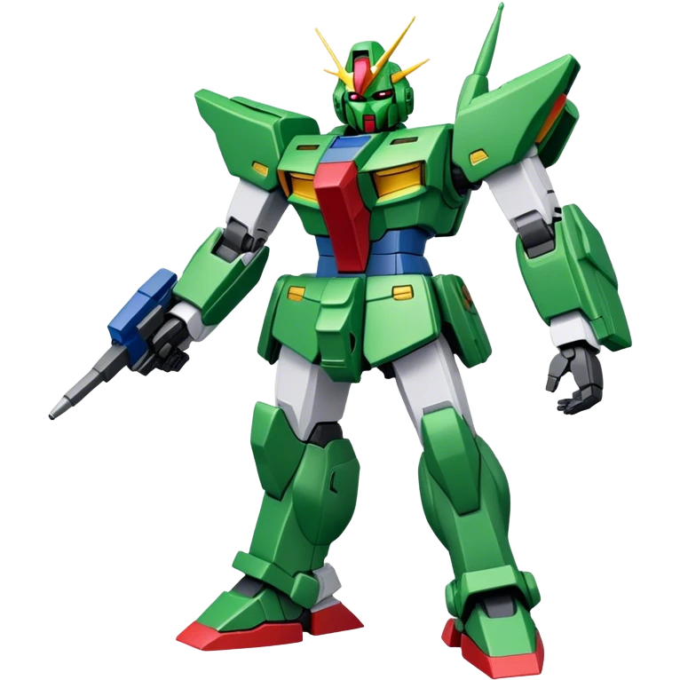 Green gundam draws a picture  emoji