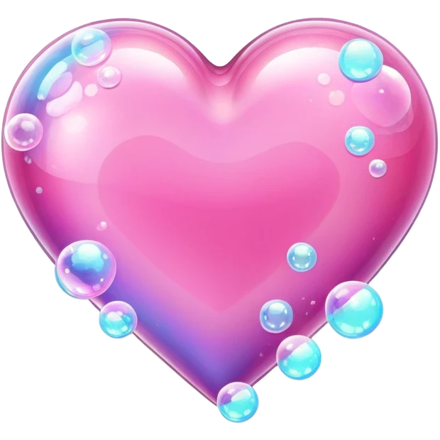 pink heart with bubbles emoji