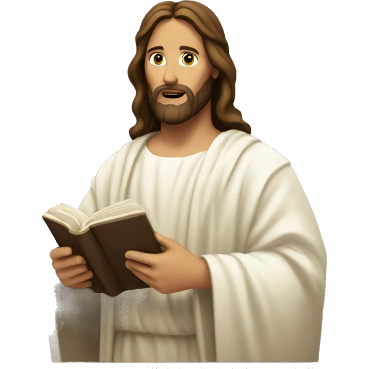 Jesus with bible emoji