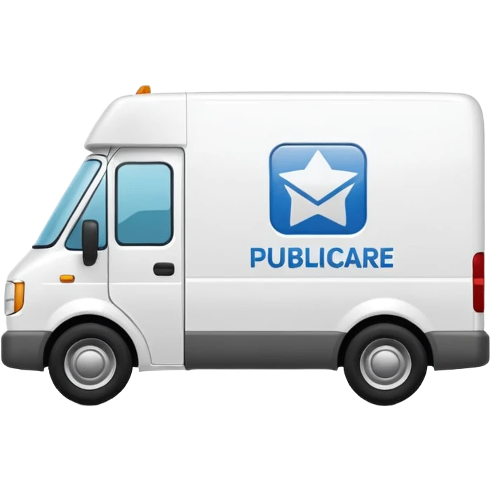 delivery by van, Logo "Publicare" emoji