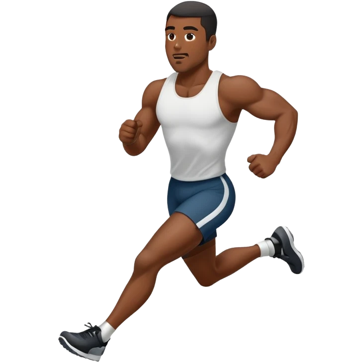 Black man running emoji