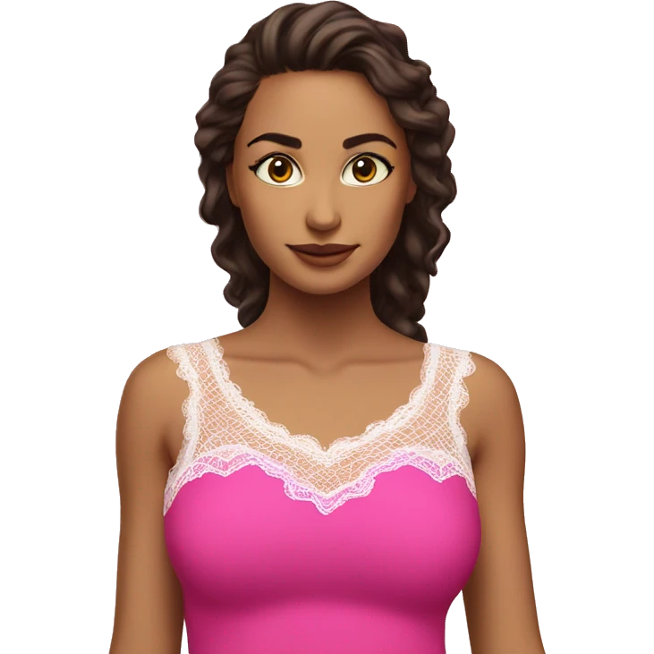  Hot pink top with lace emoji