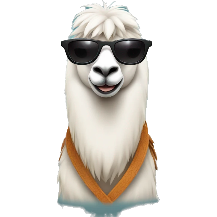 a lama with sunglasses emoji