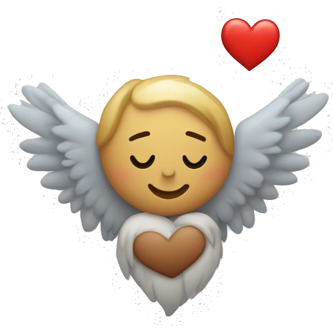 Un corazón con alas ciendo lanzado   emoji