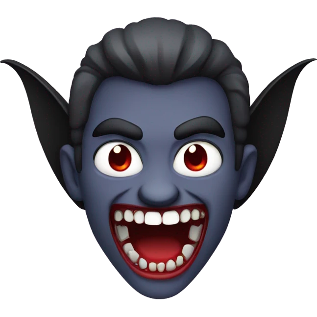 Vampire with fangs emoji