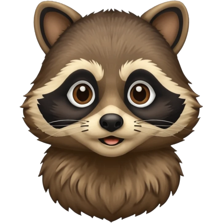 black racoon holding a human mustache emoji
