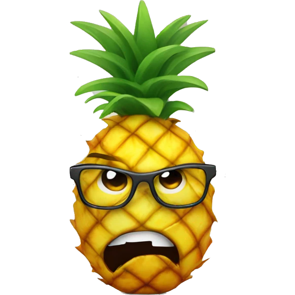 angry pineapple emoji