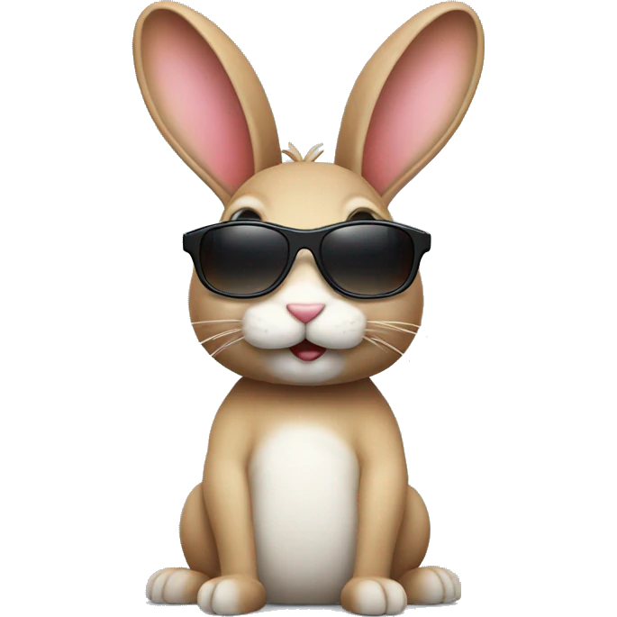 bunny with sunglasses  emoji