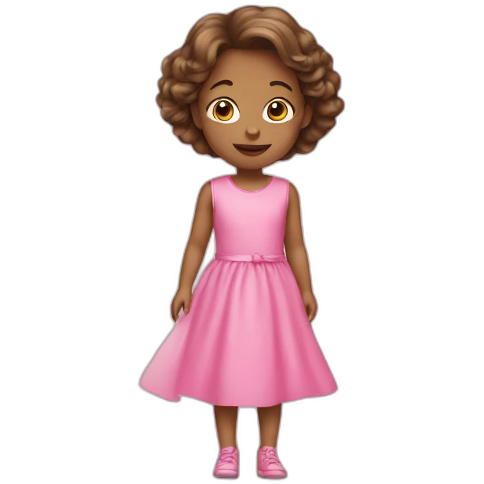 child wearing a pink dresschild wearing a pink dress emoji