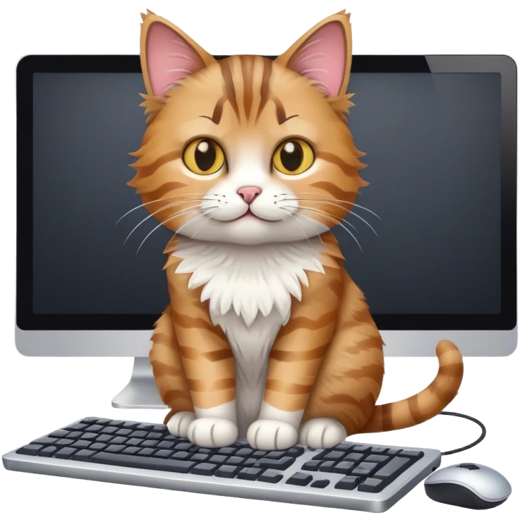 Cat on a computer  emoji