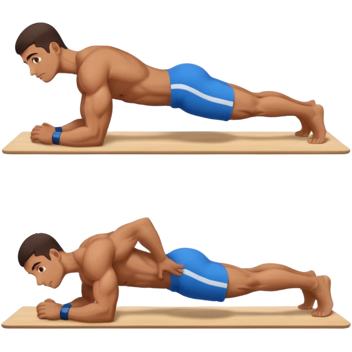latin guy doing a planche on the floor emoji
