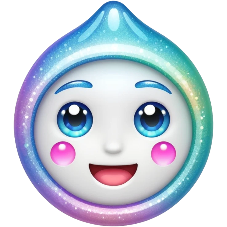 white glory glitter emoji