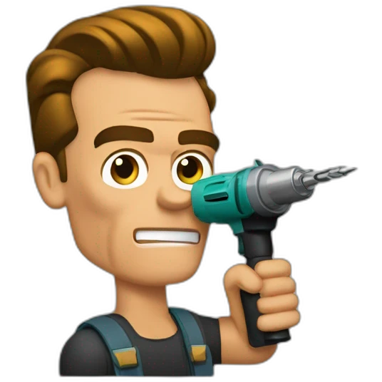 Arnold Schwarzenegger With a drill emoji