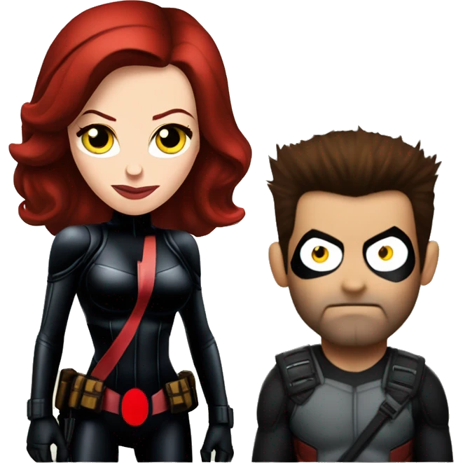 Annie Wersching as Black Widow with Deadpool and Wolverine emoji