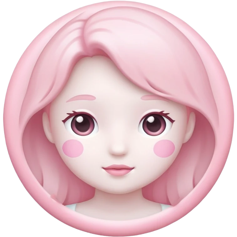 Pink and white style  emoji