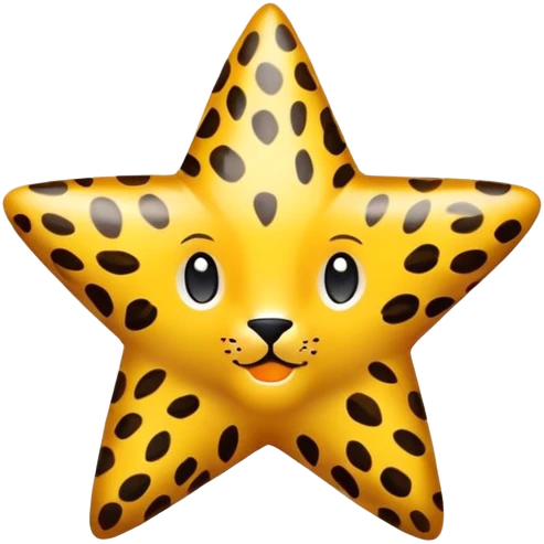 Una estrella con estampado de leopardo  emoji