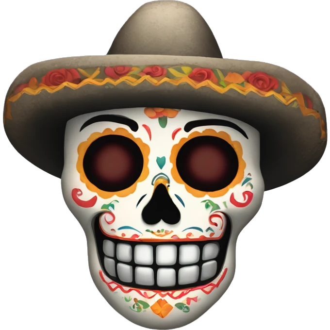 Los Muertos Lettring mexican style emoji