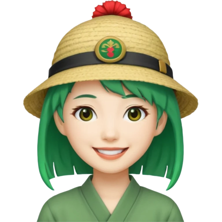 japanese green haired toutist emoji