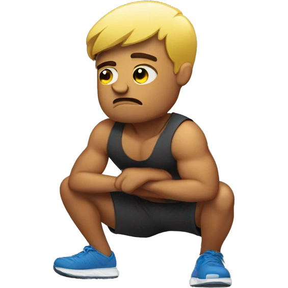Working out but sad  emoji