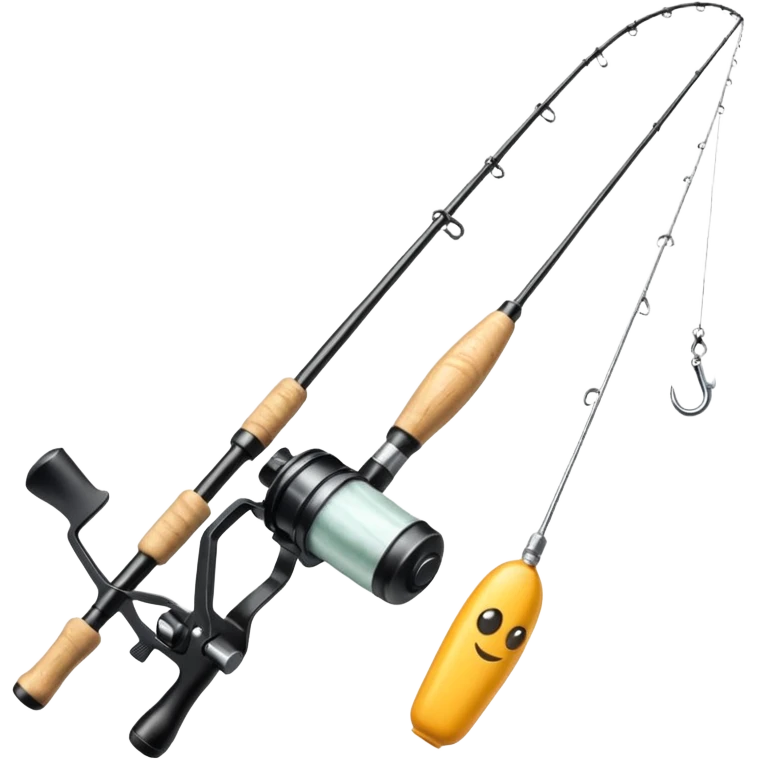Fishing rod with cocaine as bait emoji