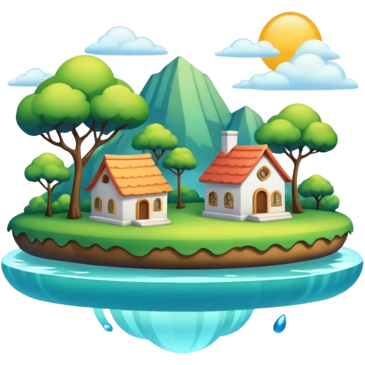 Floating Realistic Aesthetic Scenery Deco emoji