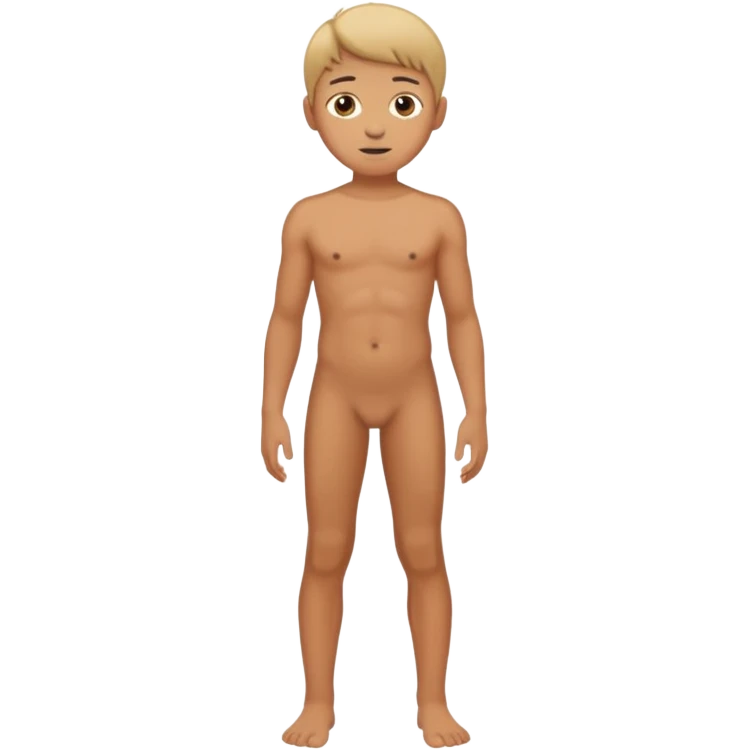 Naked boy with full body emoji