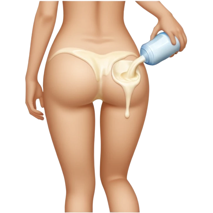 A lot of milk draining in butt emoji