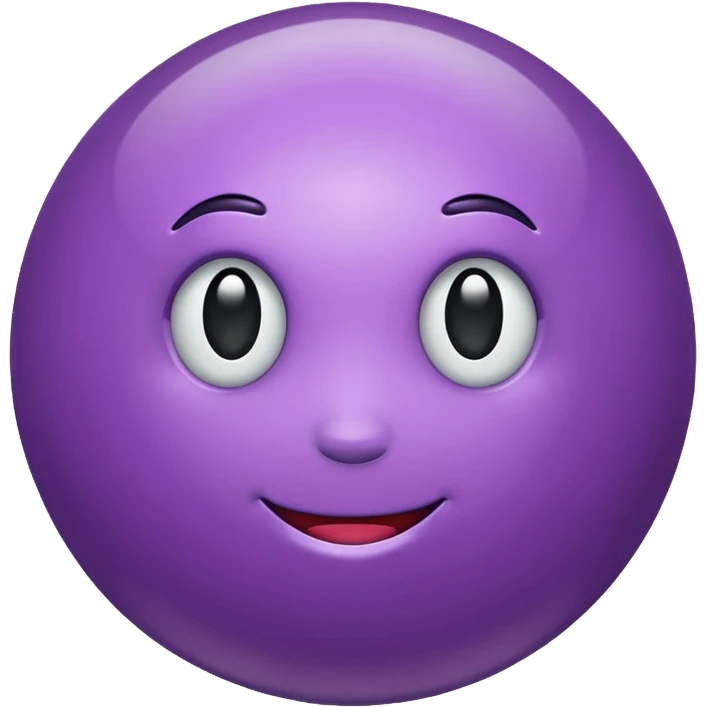 A sphere, purple color emoji