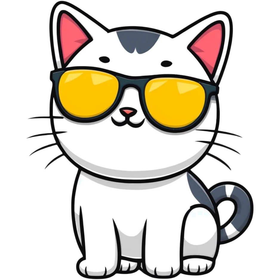 Cat with sunglasses emoji