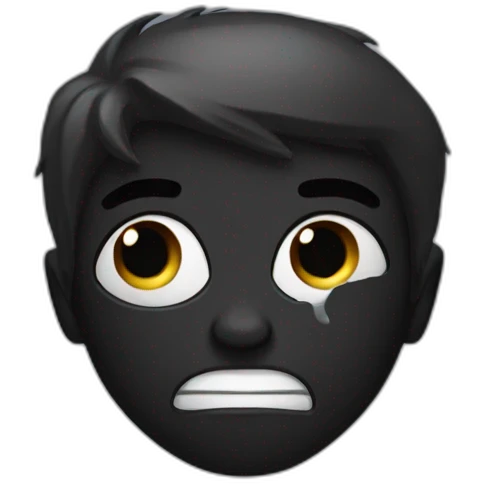 black spiderman crying emoji