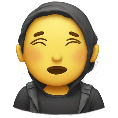 emoji with teardrop  emoji