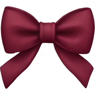 Burgundy bow emoji