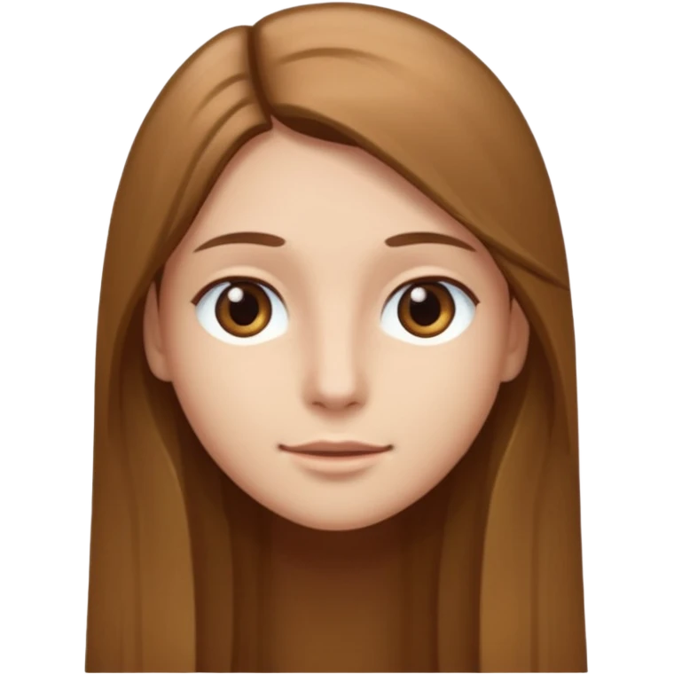 30 yr light brown hair long straight hair, brown eyes emoji