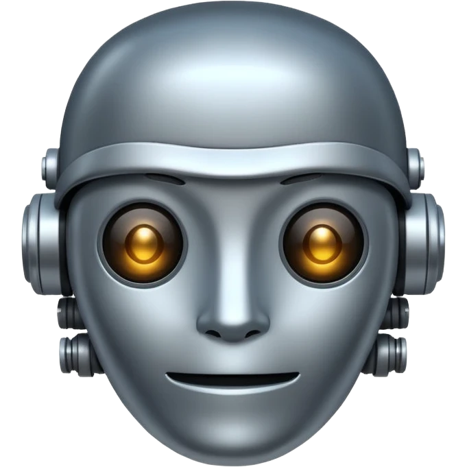 AI emoji with robot face and 'AI' text, playful style emoji